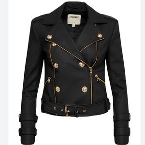 L’AGENCE Billie Belted Leather Jacket